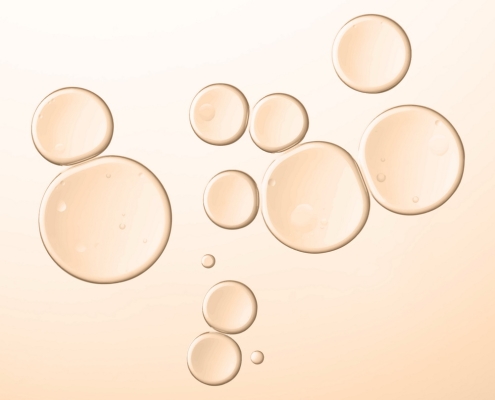 Abstract oil bubble macro shot transparent liquid vector
